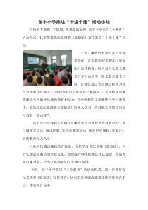 苗丰小学推进十进十建小结