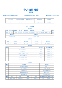 2019银行征信(银行版)个人报告样本