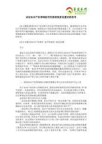 试论知识产权领域惩罚性赔偿制度设置的新思考