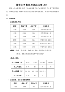 外贸业务薪资及提成方案(暂行)