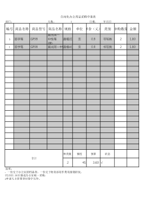 自动化办公用品采购申请单