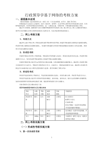 行政领导学网考方案