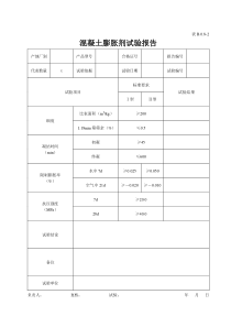 表B.0.8-2-混凝土膨胀剂试验报告