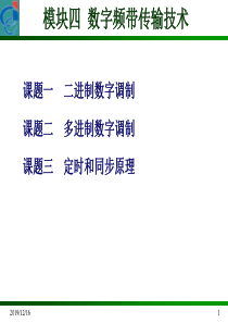 课题1二进制数字调制.