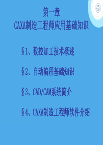 第一章CAXA制造工程师应用基础知识