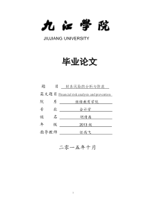 财务风险的分析与防范会计专业论文