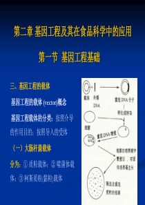 第二章基因工程及其在食品科学中的应用