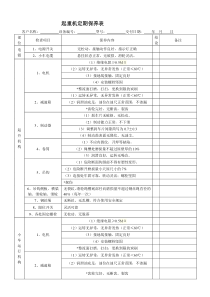 起重机定期保养表