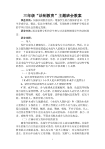 法制教育主题班会教案