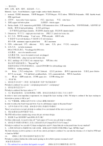 订单基本信息词汇