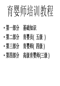 育婴师基础知识篇.