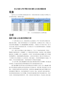 舟山电信LTE网络CQI高阶占比低问题处理