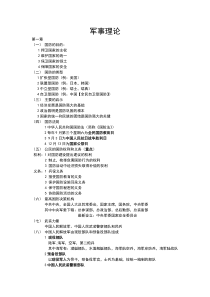 苏州大学2014军事理论考试重点总结