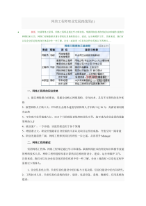 网络工程师职业路线