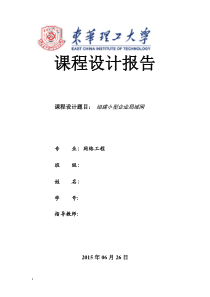 计算机网络课程设计报告-组建小型企业局域网