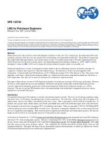 美国石油工程师协会-LNG工艺介绍 LNG for PE Paper - SPE 133722