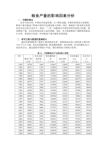 计量经济学实验报告粮食产量的影响因素分析