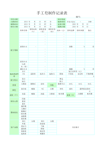 手工皂制作记录表模板