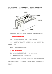 结构安全等级抗震分类标准重要性系数等系数