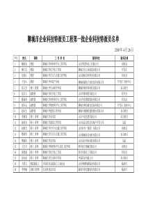 聊城市企业科技特派员工程第一批企业科技特派员名单doc-