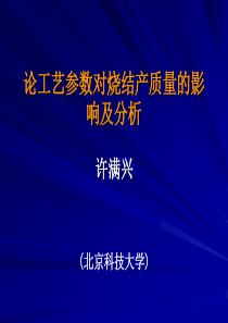 论工艺参数对烧结产质量的影响及分析