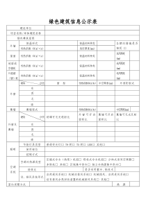 绿色建筑信息公示表