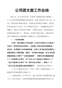 公司团支部工作总结