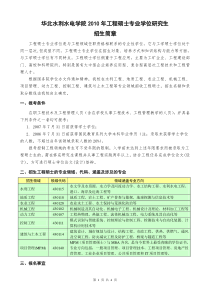 华北水利水电学院XXXX年工程硕士专业学位研究生