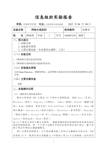 网络分类法实验报告