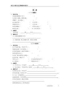 语文六册文言文基础知识