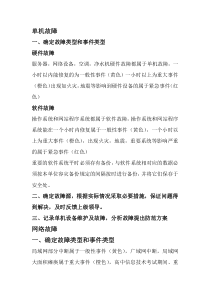 网络故障和单机故障预案