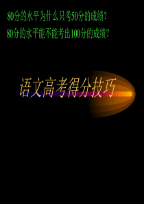 语文高考得分技巧