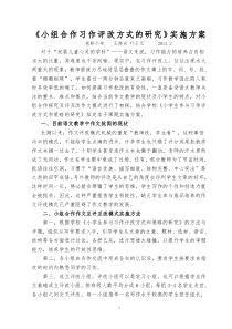 小组合作习作评改方式实施方案