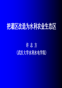 把灌区改造为水利农业生态区-PowerPoint演示文