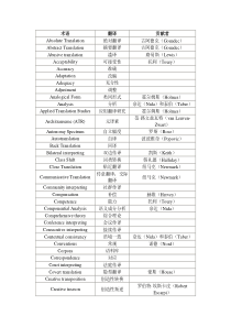 翻译学术术语