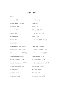 苏教版牛津英语新五年级上5A-Unit2知识汇总及习题