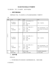 考点软件的系统运行环境要求