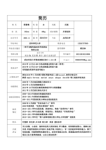 考研个人简历--给导师看的