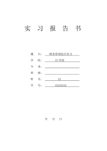 财务管理综合实习报告