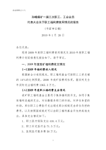 职代会关于职工福利费使用情况的报告