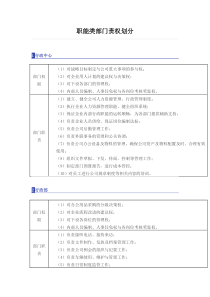 职能类部门责权划分