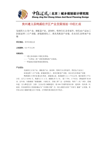 贵州遵义县鸭溪经开区产业发展规划-中经汇成