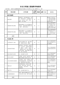 安全文明施工措施费详细清单