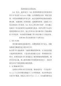 各种网络攻击的原理