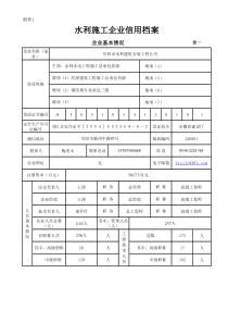 水利施工企业信用档案