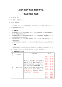 英语语言文学硕士培养方案(2012年修订版、无比较文学方向版)(1)