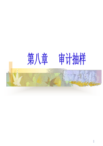 第八章  审计抽样.