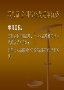 第八章公司战略及竞争优势.