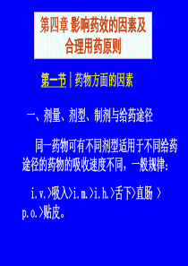 药理学第四章影响药效的因素及合理用药原则