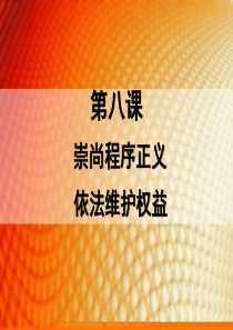 第八课2《崇尚程序正义,依法维护权益》.